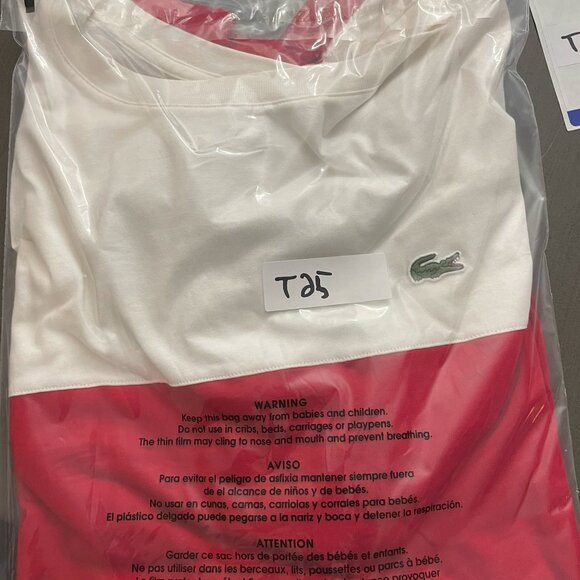 lacoste red and white tshirt 3xl size - Picture 4 of 4